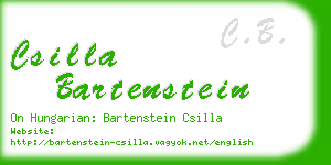 csilla bartenstein business card